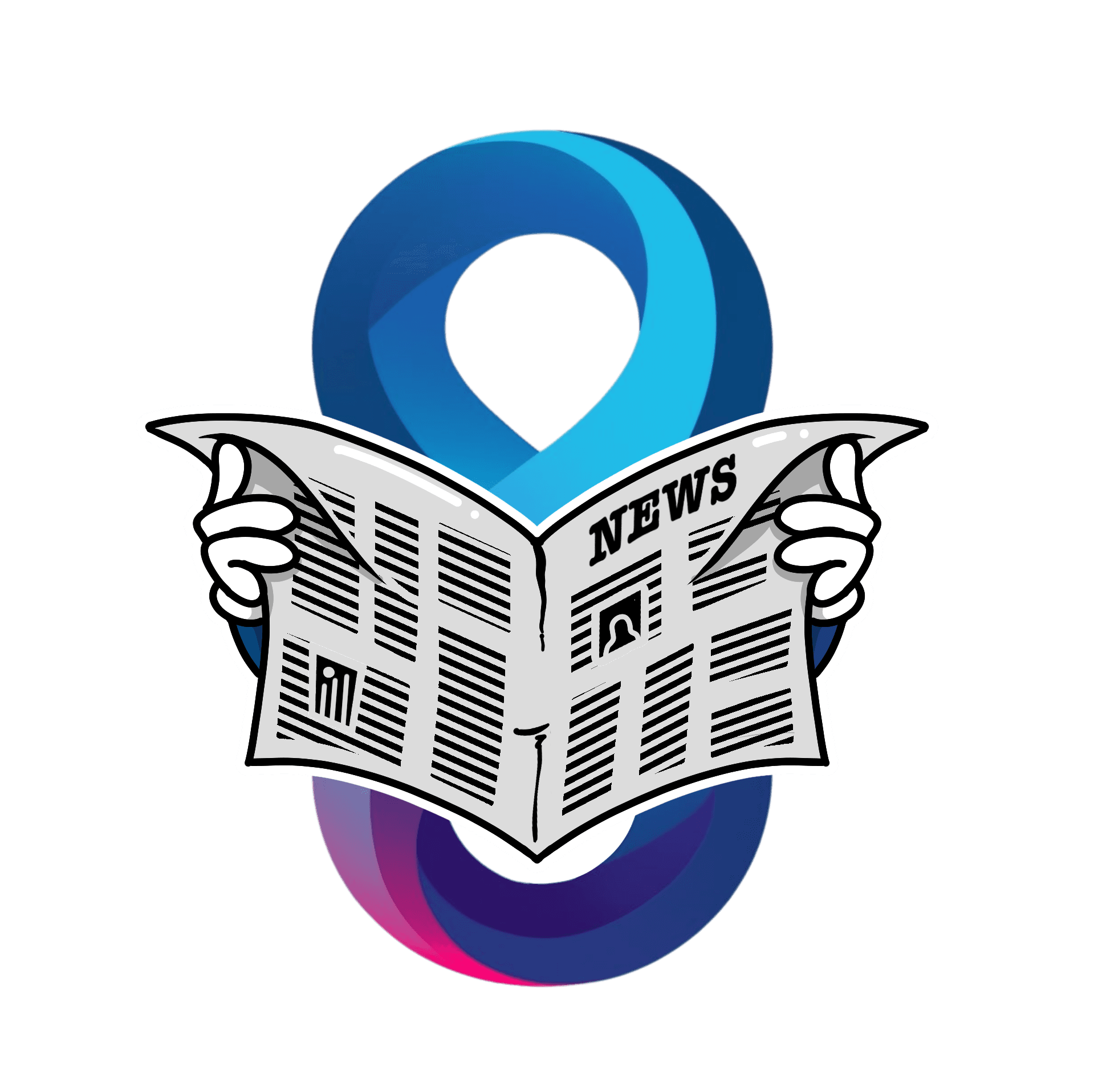 Loop character reading a newspaper