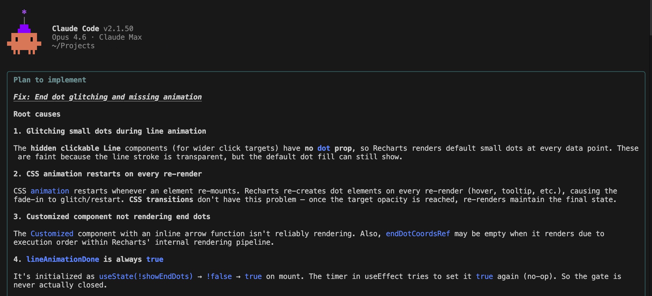 Claude Code plan mode output