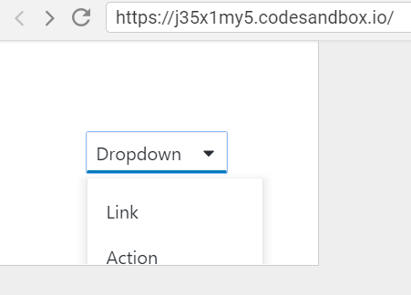 Example of a dropdown overflow bug screenshot that can be shared with Claude Code