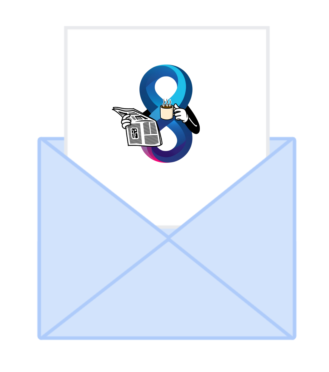 Mail letter is opened to reveal the Loop mascot